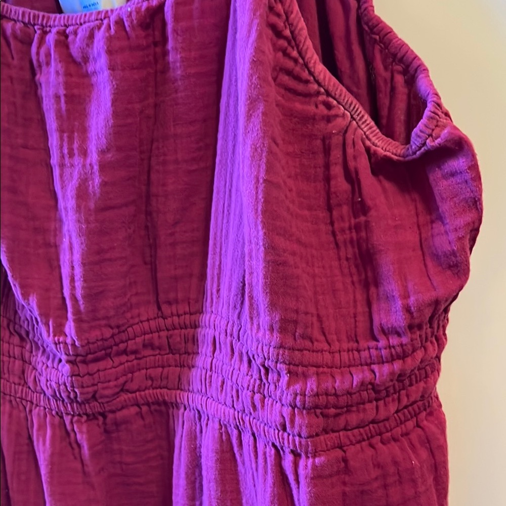 Old Navy XXL Pink Spaghetti Strap Sundress w/ smocking & pockets! - Picture 7 of 12